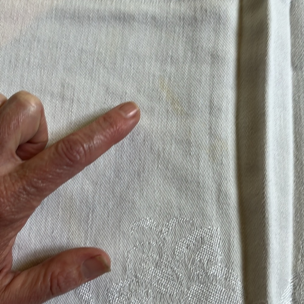 Vintage White Tablecloth - Picture 5 of 12
